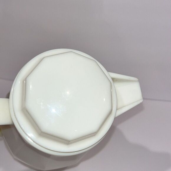 Vintage Insulated Coffee Tea Thermal Pitcher‎ Server Vacuum Carafe White Granny - Picture 6 of 10